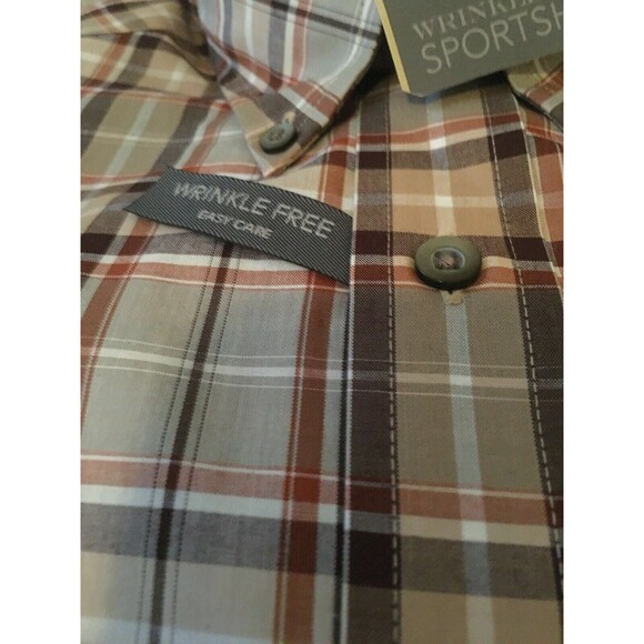 Saddlebred Plaid Button-Up Shirt Casual Collared Mens Size S Multi-Color - Picture 8 of 11